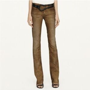 Ralph Lauren 109 Canyon Brown Boot Cut Denim sz 28 Tie Dyed Tall Long Breezy